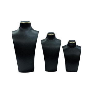 Flat Dummy Holder Big Color Linen Black Earring Neck Set Necklace <strong>Mannequin</strong> Huge Jewelry Jewellery Bust Prop Stand Display For - Product Image 6