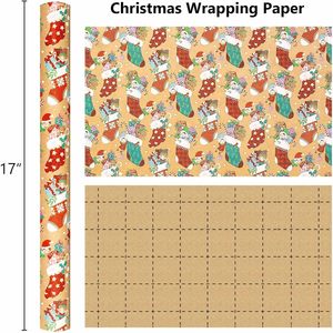 Kratf Christmas <b>Wrapping</b> <b>Paper</b> 17 In X 32.8 Ft Single Side Eco Friendly Gift Craft Holiday Use - Product Image 5