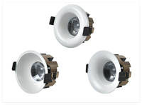 Spot LED COB encastrable 10 avec découpe de 75 mm, angle de faisceau de 5 degrés, blanc, CRI90, dimmable, anti-éblouissement