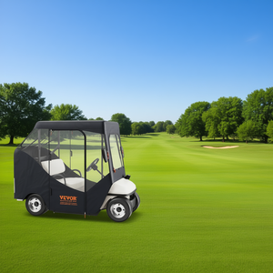Cubierta para Carro de Golf Vevor de 4 Plazas, 58x36x58 Pulgadas, Negra con Ventanas Transparentes, Certificación EEC, para Club Car - Product Image 2