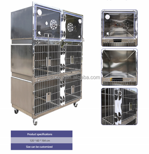 Cage d'oxygénothérapie pour clinique vétérinaire, 3 niveaux, 6 portes, en acier inoxydable respirant, pour animaux hospitalisés, LIZE 304, 1 pièce - Product Image 3