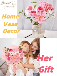 Ramo <span class=keywords><strong>de</strong></span> Flores Tejidas a Crochet, Rosas y Tulipanes <span class=keywords><strong>de</strong></span> Lana, Decoración Natural y Ecológica para <span class=keywords><strong>el</strong></span> Hogar, Bodas, <span class=keywords><strong>Día</strong></span> <span class=keywords><strong>de</strong></span> <span class=keywords><strong>la</strong></span> <span class=keywords><strong>Madre</strong></span>, San Valentín - Product Image 5