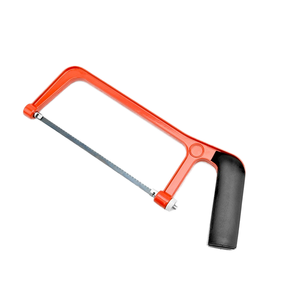 Mini sierra de arco con hoja fija de 18 TPI, marco de aluminio, mango de plástico negro para cortar metal, longitud de 580 mm - Product Image 1