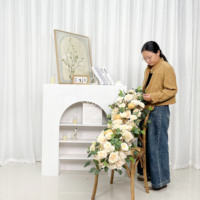 Rangkaian Bunga Meja Artifisial Elegan dengan Gaya Bunga Alami untuk Produsen Dekorasi Pernikahan