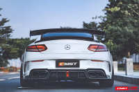 Pare-chocs arrière en fibre de verre style CMST et diffuseur en fibre de carbone pour Mercedes-Benz Classe C C63S C63 C43 AMG C300 W205 Coupé 2016-2021