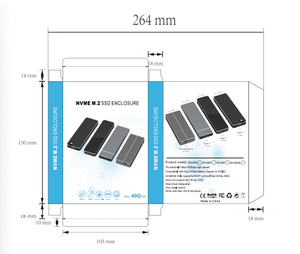 M.<span class=keywords><strong>2</strong></span>อลูมิเนียมเป็น USB NVMe อ่านตู้ SSD, USB 3.<span class=keywords><strong>2</strong></span> Gen <span class=keywords><strong>2</strong></span> 10Gbps NVMe PCI-E 10Gbps M-Key อะแดปเตอร์ภายนอก - Product Image 6