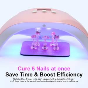 Support de Présentation Professionnel en Plastique pour Ongles, Nouveau Design Papillon, 5 Pièces, Argent Rose, Présentoir à Ongles Personnalisable pour Salon de Manucure - Product Image 4