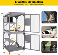 Structure de rangement pour enclos extérieur pour chat, grande aire de jeux pour chat avec ponts, passerelles, petites maisons, accessoires pour animaux de compagnie, vente en gros