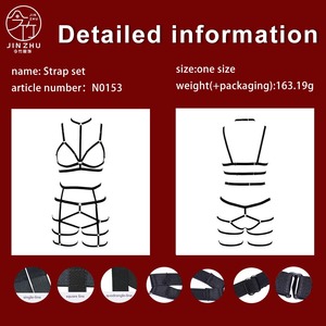 Ensemble soutien-gorge transparent sexy JINZHU avec bandes élastiques de contention amovibles et <span class=keywords><strong>porte</strong></span>-jarretelles ajustables - Product Image 4