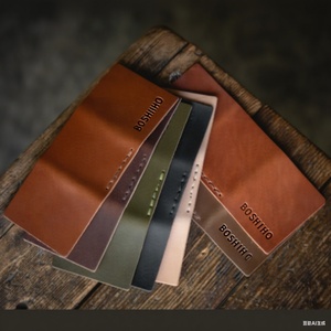 Boshiho Slim Minimalist Portable Front Pocket <b>Rfid</b> <b>Blocking</b> <b>Wallet</b> Bifold Business Style Italian Cow Leather Money Clip - Product Image 6