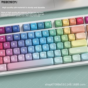Ensemble de touches de clavier colorées de haute qualité Red Burst, compatibles avec G Pro X Superlight <span class=keywords><strong>Razer</strong></span> BlackWidow 68, touches dégradées - Product Image 5