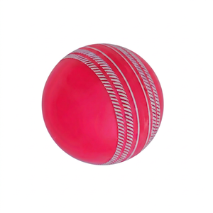 Ballon de cricket cousu en cuir rouge du groupe JNA avec surpiqûres blanches classiques, pour droitiers, 2,6 lb, pour l'entraînement et les matchs - Product Image 1