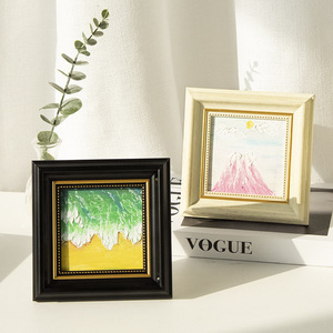 Cadre photo miniature carré de 4 pouces, vente en gros, pour peinture <span class=keywords><strong>à</strong></span> l'aquarelle DIY, peut être monté sur une table ou accroché <span class=keywords><strong>au</strong></span> <span class=keywords><strong>mur</strong></span> - Product Image 2