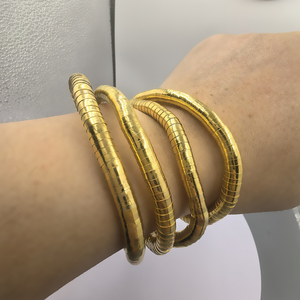 पंक शैली स्टेटमेंट एक्सेसरीज फैशन मिश्र धातु चांदी काले गर्म बिक्री महिला पुरुषों के लिए बेंडेबल - Product Image 4