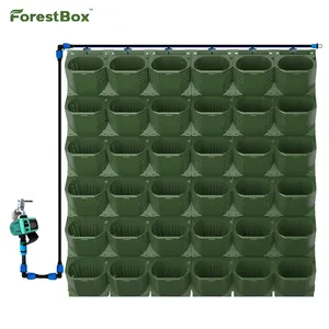 Vertical jardim parede auto rega hidroponia crescer sistema flor moderno plástico potes para plantas plástico plantador