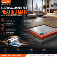 Alfombra Calefactora de Aluminio, Sistema de Calefacción Eléctrico por Suelo Radiante para Pisos Laminados y de Madera