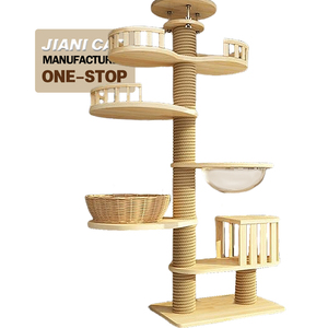 Nhà Sản Xuất Bán Buôn Sản Phẩm Vật Nuôi Bằng Gỗ Sisal Scratcher Mèo Leo Núi Cây - Product Image 2