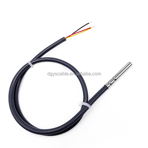 Capteur de température NTC DS18b20 6*50MM rainure roulante en acier inoxydable vers câble mâle Audio 3.5MM ouvert - Product Image 1