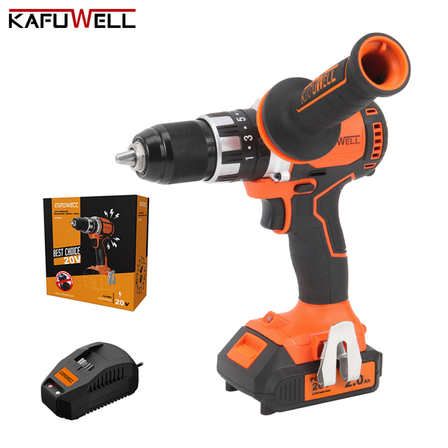 KAFUWELL PA4503H Factory Power Tool 20v Rechargeable Lithium Battery Drill Electric Power Cordless Drill Set