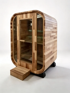 Sauna de Vapor Ecológica de Cedro Rojo, Ligera, con Energía Solar, para Espacios Pequeños, de 1-2 Personas, para Interiores, con 3 Años de Garantía, Alivio del Dolor Corporal - Product Image 2