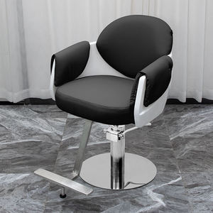 Sillón de Barbería con Base de Acero Inoxidable Plateado, Silla de Fibra de Vidrio Personalizable con Color y Logotipo para Barbería - Product Image 2