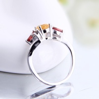 Respecter Offre Spéciale Mode Citrine Quartz Bague Bijoux Pierres Précieuses de Grenat Naturel 925 en Argent Sterling Bagues de fiançailles