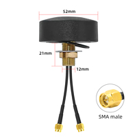 Antenne Combo 4G LTE GPS WiFi Extérieure pour Véhicule, Connecteur Fileté, Étanche IP67, Omnidirectionnelle à Gain Élevé 28dBi pour Passerelle IoT, Personnalisable OEM