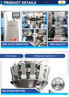 Automatic Food Salt Sachet Packaging 1kg Small Bag Rice Grain Sugar Powder Multi-function Multi Head Vertical Packing Machine
