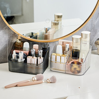 Boîte de rangement cosmétique JX Light Luxury en PET avec compartiments pour bureau, rouge à lèvres, parfum, soins de la peau, fard à paupières - Luxe