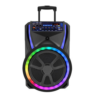 Gran oferta, luces Led inalámbricas de 12 pulgadas, carro portátil, altavoz grande de diente azul para fiestas al aire libre, <span class=keywords><strong>Radio</strong></span> <span class=keywords><strong>FM</strong></span> Usb para el hogar - Product Image 1