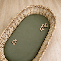 Draps de lit pour bébé avec logo personnalisé, toucher doux, jersey de bambou, drap-housse pour berceau, style crèche, draps de lit pour nouveau-né