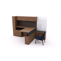 Bureau de direction modulaire en bois avec plateau réglable, idéal pour l'étude privée