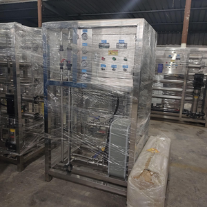 Purificateur d'eau commercial en acier inoxydable à osmose inverse avec armoire, pompe PLC, filtre et pichet 1200G - Product Image 1