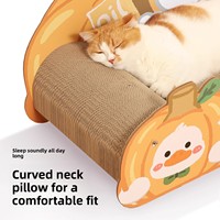 Tour à gratter pour chat en carton ondulé, extra large, durable, style mignon, avec plateformes d'escalade et lit confortable pour chats d'intérieur toute l'année