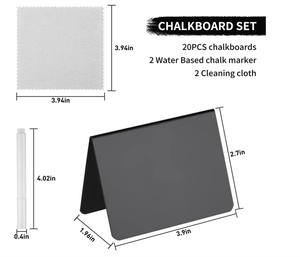 <span class=keywords><strong>Mini</strong></span> Mesa de Escritorio Acrílica en Forma de V de 4*3'', Pequeñas Pancartas de PVC para Mesa de Comida, Letreros de Tiza para Escribir Mensajes - Product Image 3