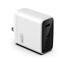 Bloc chargeur mural USB C 100W, 3 ports multi-GaN II Smart PD, charge ultra-rapide, adaptateur secteur compact pour ordinateurs portables, iPhone Galaxx