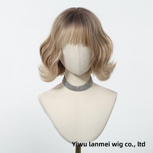 วิกผมคลุมศีรษะเต็มศีรษะสำหรับผู้หญิง สไตล์เกาหลีญี่ปุ่น โลลิต้าผมสั้นหยิก ลอนง่ายๆ แบบ JK เส้นผมสังเคราะห์ที่ดูสมจริง - Product Image 5