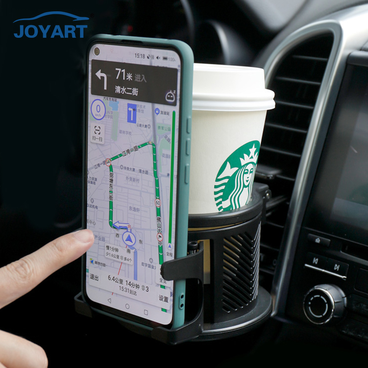JOYART Universal 2-in-1 Car Cup Holder Phone Mount with Heating/Cooling | Auto Accessories