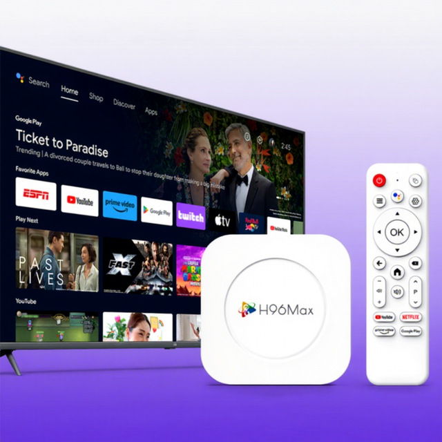 H96 8K Streaming Media Set Top Box Internet Smart OTT for Premium for Android 14 Quad Core BT5.4 WiFi6 Rockchip RK3528