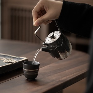 Juego <span class=keywords><strong>de</strong></span> té <span class=keywords><strong>de</strong></span> Kung Fu hecho a mano MSH, tetera pequeña antigua <span class=keywords><strong>de</strong></span> <span class=keywords><strong>gres</strong></span>, tetera individual - Product Image 2