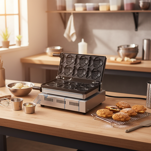 เครื่องทำขนมปังรูปปลา CookTech เครื่องทำฮอตเต็อกอัตโนมัติ สแตนเลส SUS304 อุปกรณ์เบเกอรี่เกาหลี ใช้งานง่าย 6P 1 - Product Image 3
