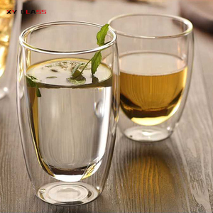 Taza de cristal de café de doble pared reutilizable clásica resistente al calor - Product Image 4