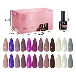 Lot de 12 vernis à ongles en gel GAOY, à retirer par trempage, durcissement UV LED, pour la création de motifs sur les ongles - Product Image 5