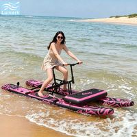 Vélo aquatique à pédales plat, 1 personne, cadre en aluminium avec tapis flottant avant en Drop Stitch, portable pour hôtel, de Chine Lumark