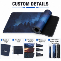 Grand tapis de souris gaming personnalisé en tissu, surface lisse, lavable, pour cybercafé, esports, vente en gros, fourniture OEM