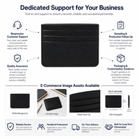 Dompet Kartu Minimalis Kulit Anti Gores dengan Logo Kustom untuk Hadiah Perusahaan di Acara Dagang dengan Dukungan Pesanan Grosir