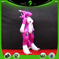 Jouet gonflable Renamon personnalisé Hongyi, en matière pelucheuse rose, jouet gonflable pour adulte en forme de renard