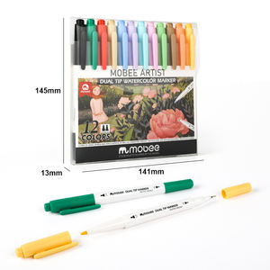 MOBEE P-687 12色双尖细线绘图标记集水基外线笔用于素描和插图 - Product Image 6