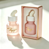 Botol Kosong Kaca OEM Mewah 15ml 30ml 50ml dengan Pipet Miring untuk Cairan Perawatan Kulit, Serum Esensial, Minyak Rambut & Tubuh