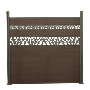 Garden Co-extrusion Wpc Fence Wood Plastic Composite Fence Panel Outdoor
